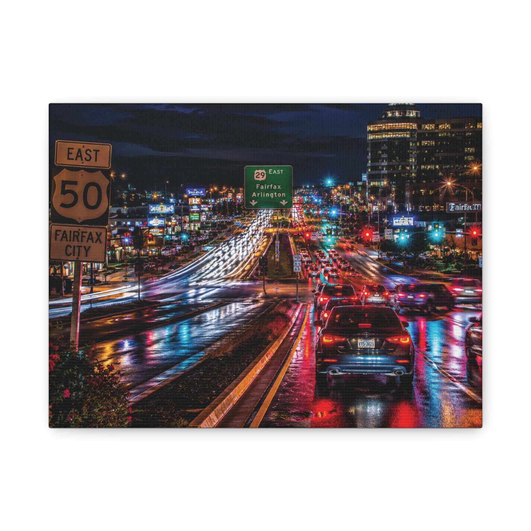 Route 50 Nightscape Print | Fairfax VA Photography (Digital Download), Excellent Gift!
