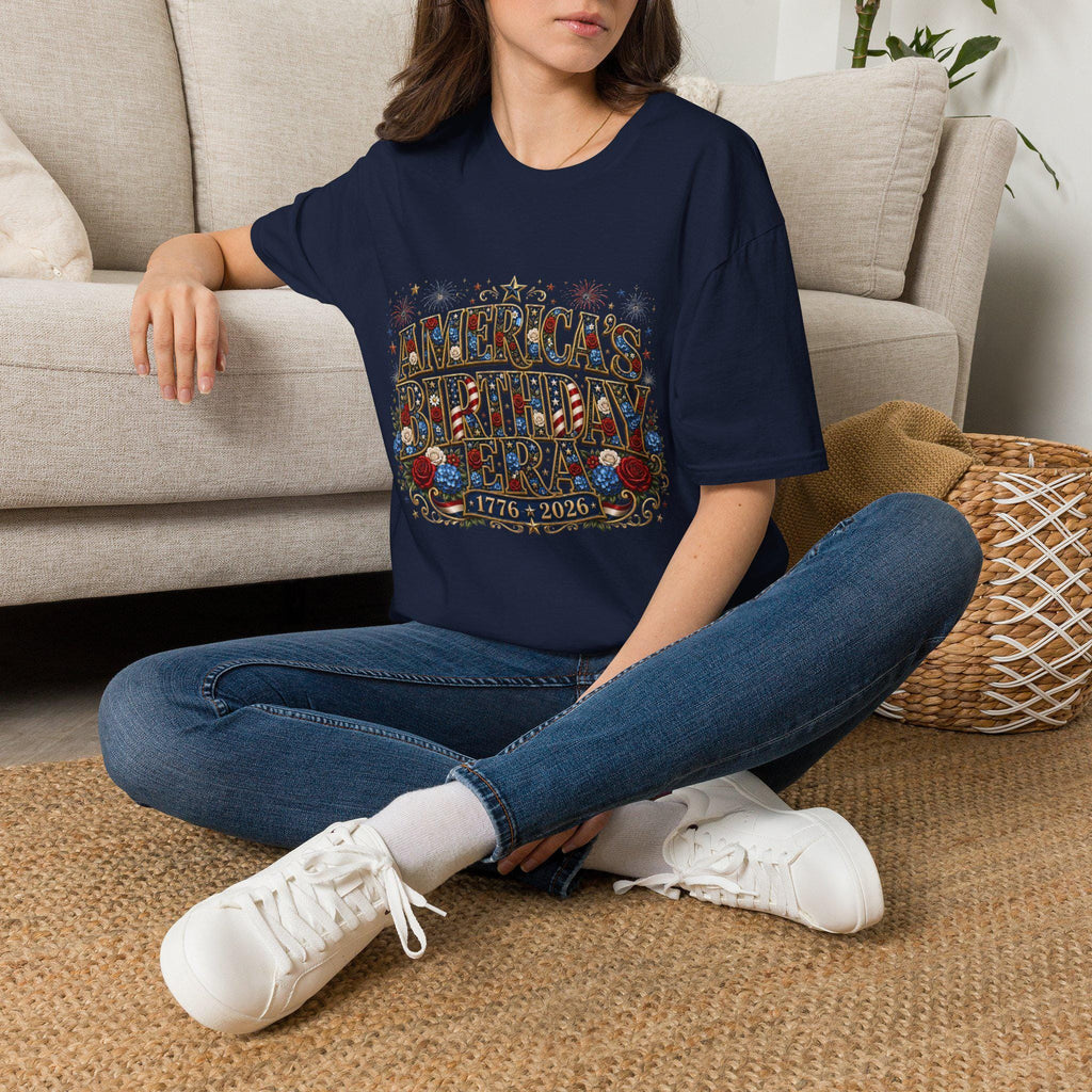 America's Birthday Graphic Tee | Vintage USA 250th Anniversary Patriotic Shirt, Excellent Gift!