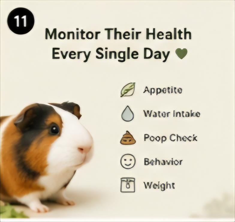 Guinea Pig Feeding and Daily Care Tracker Printable (PDF Download)