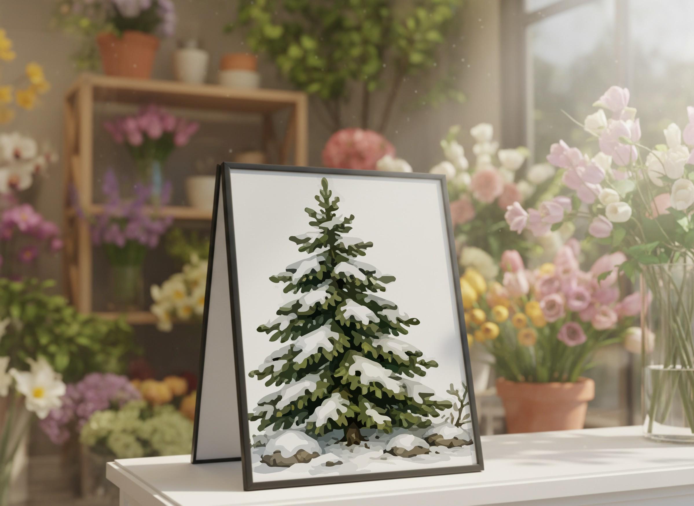 Watercolor Pine Tree Clipart Bundle, Woodland Evergreen Graphics (Digital Download), Excellent Gift!