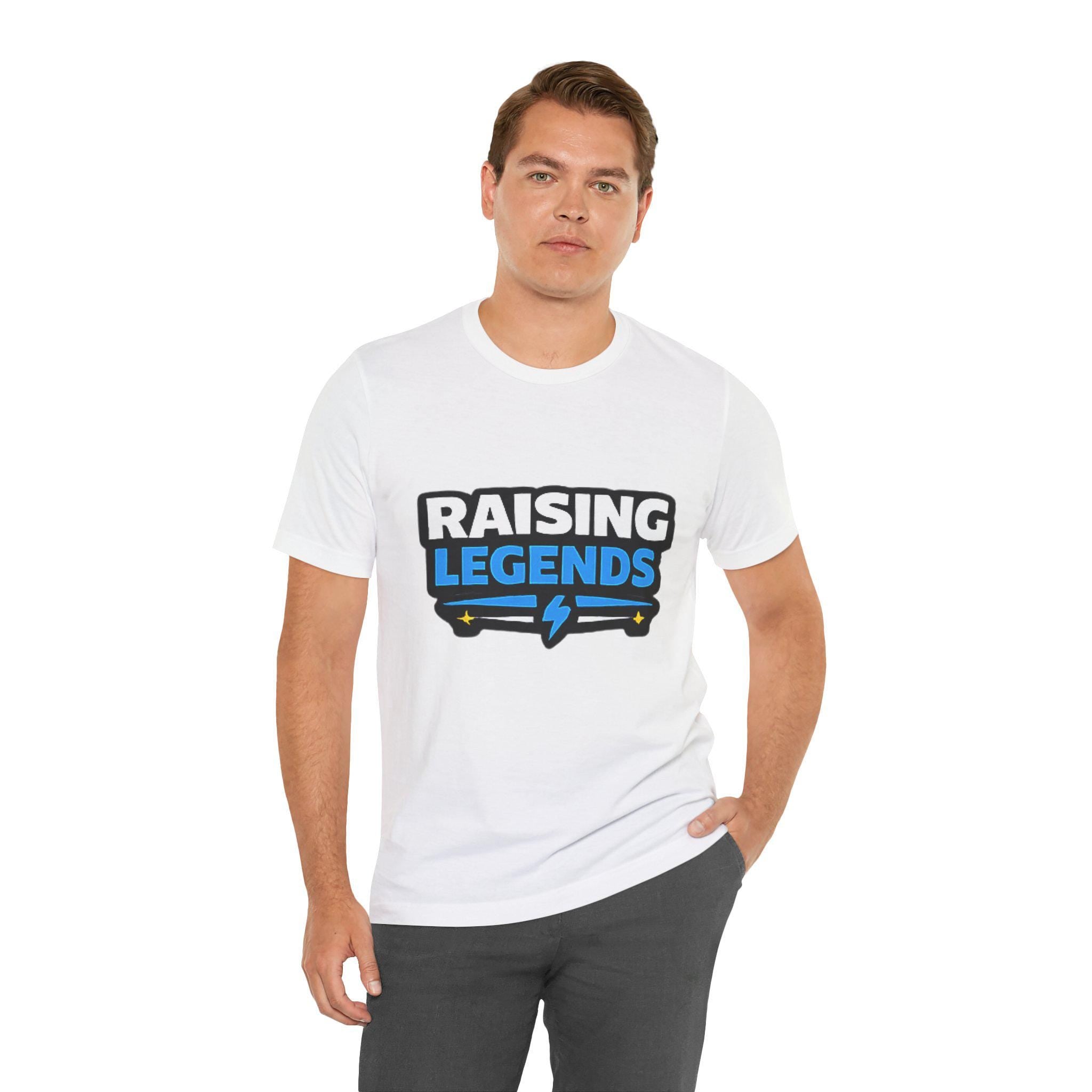 Raising Legends Tee | Kids Parenting Pride Shirt, Lightning Bolt Design, Excellent Gift!