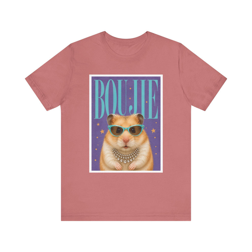 Boujie Hamster Portrait T-Shirt | Pampered Rodent Graphic Tee, Excellent Gift!