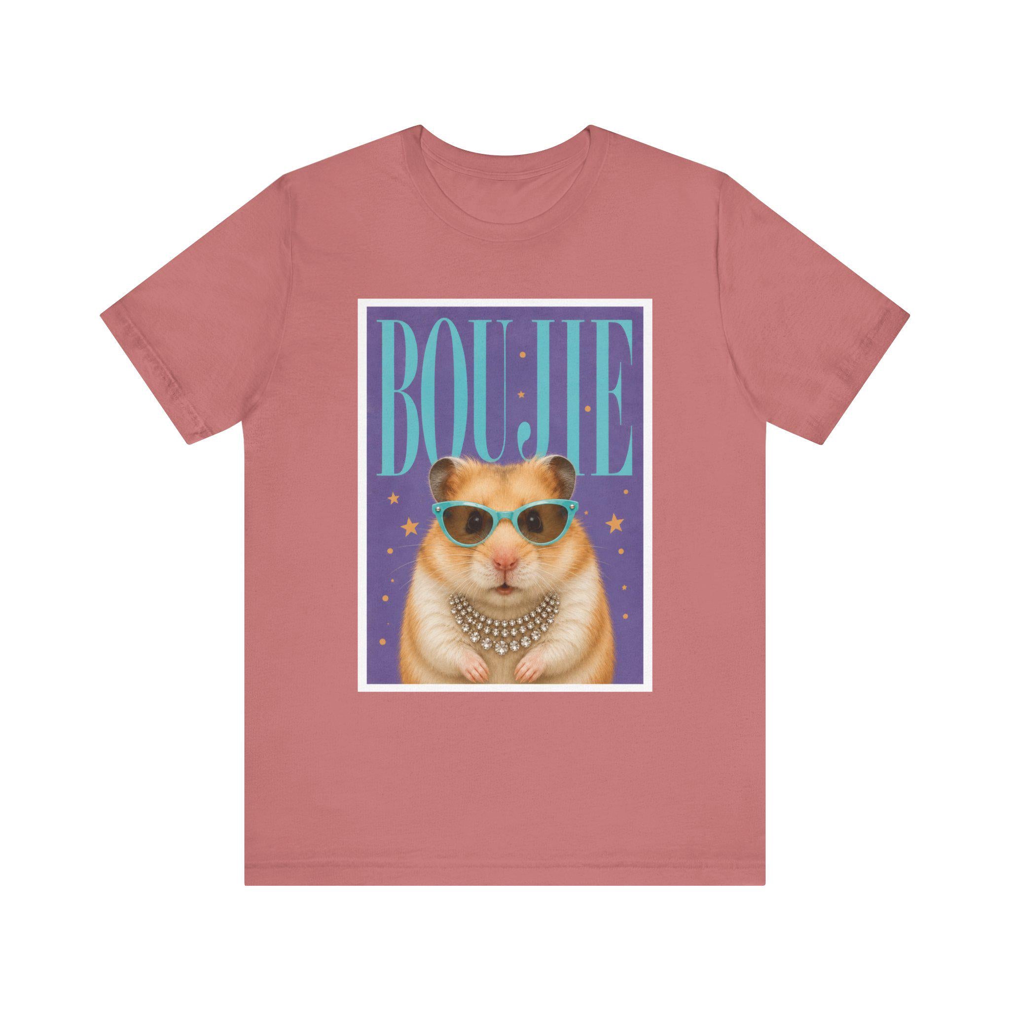 Boujie Hamster Portrait T-Shirt | Pampered Rodent Graphic Tee, Excellent Gift!