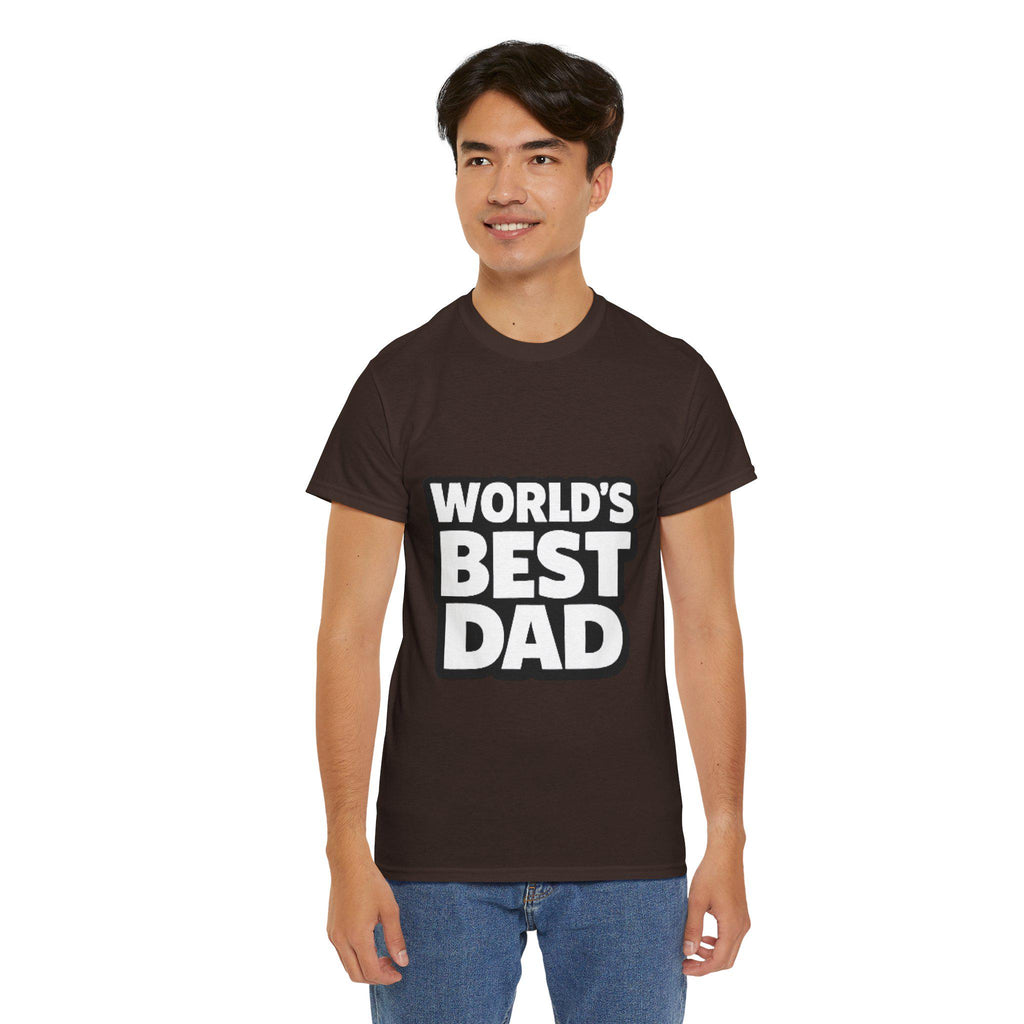World Dad T-Shirt | Retro Bold Lettering Dad Tee, Excellent Gift!