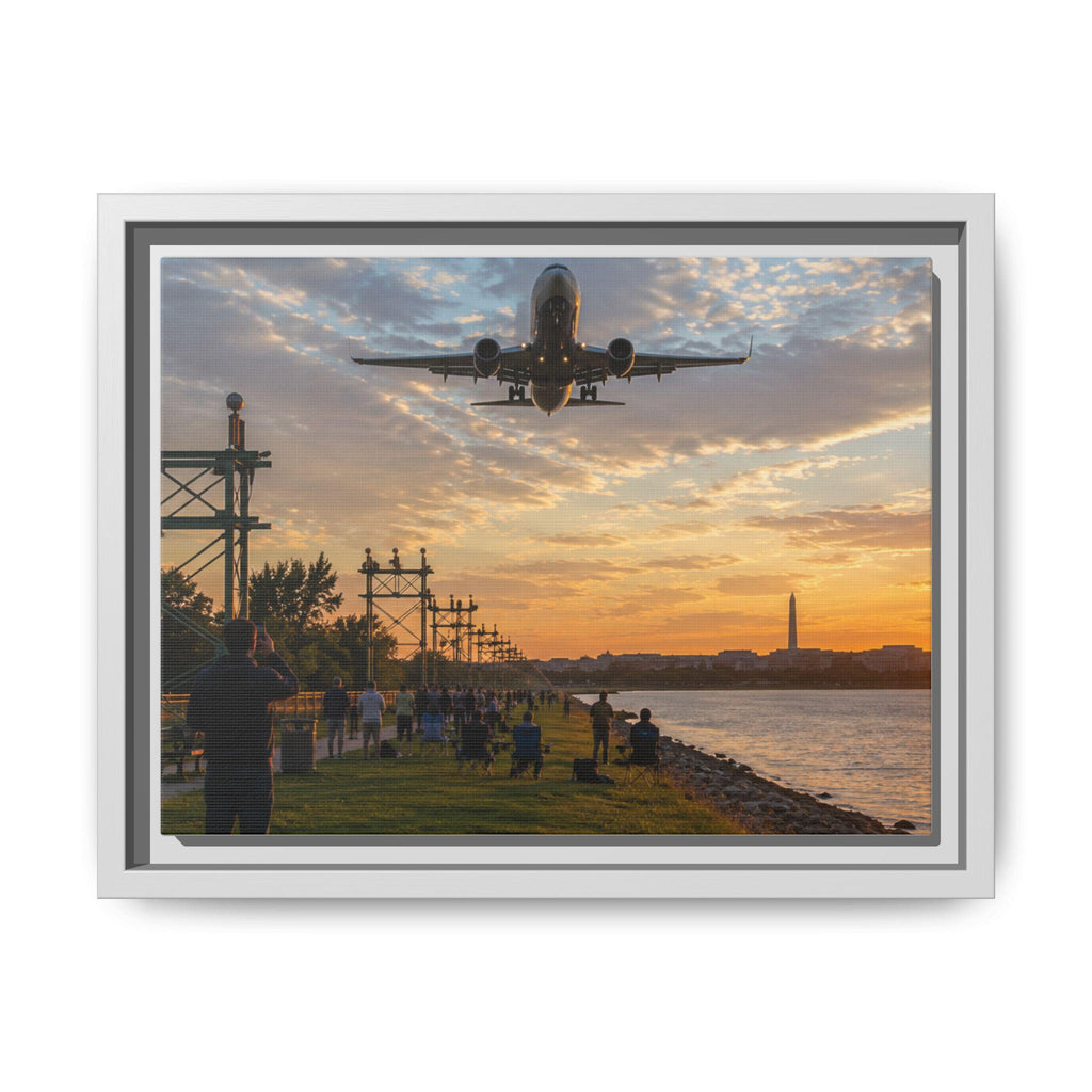 Gravelly Point Plane Landing Photography | Arlington Potomac Sunset (Digital Print), Excellent Gift!