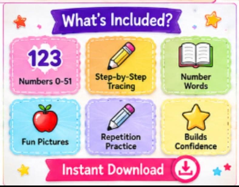 Uppercase Letter Tracing Worksheets Printable, 64 Page Alphabet Handwriting Practice A–Z Preschool Workbook PDF