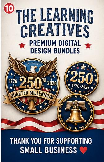 100 America 250 PNG Bundle, USA 250th Anniversary Clipart, Patriotic Graphics, Semiquincentennial, Commercial Use