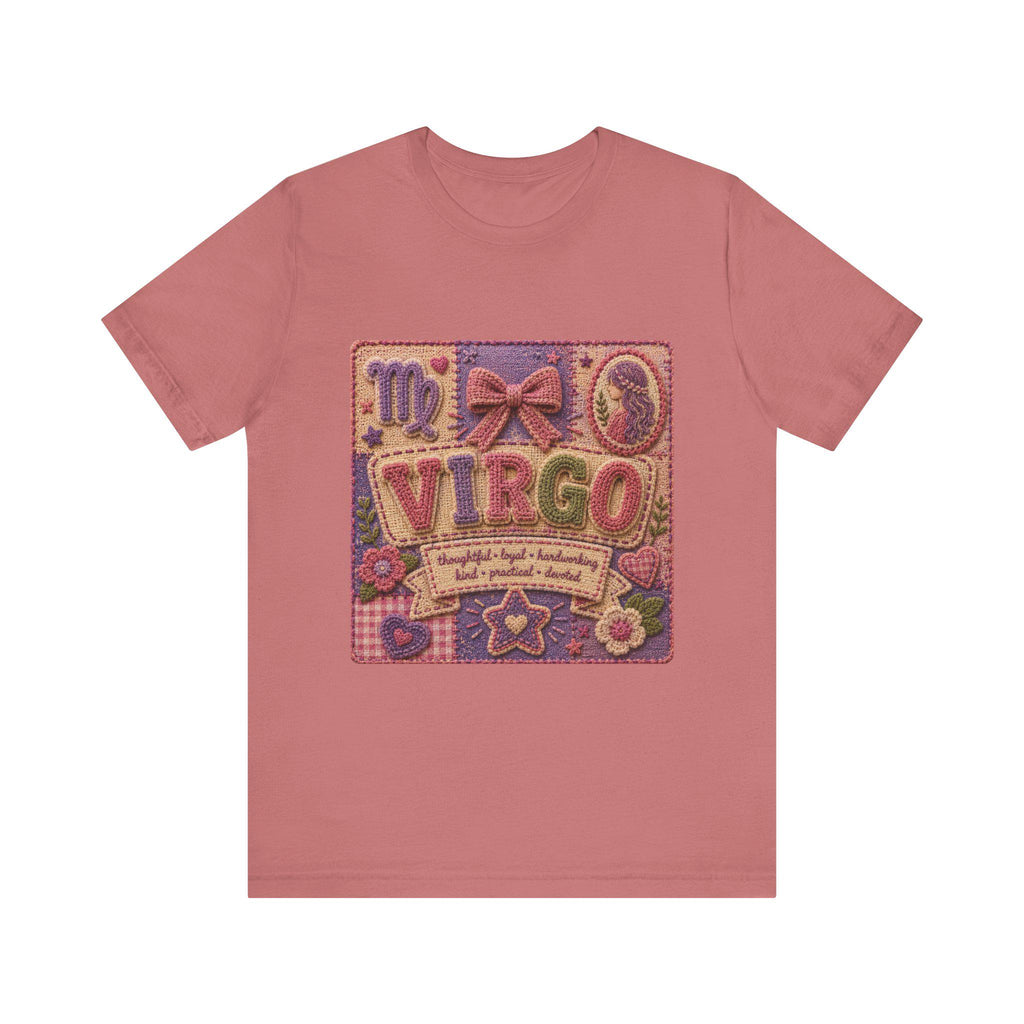 Virgo Patchwork Tee | Astrological Sign, Zodiac Traits Design, Excellent Gift!