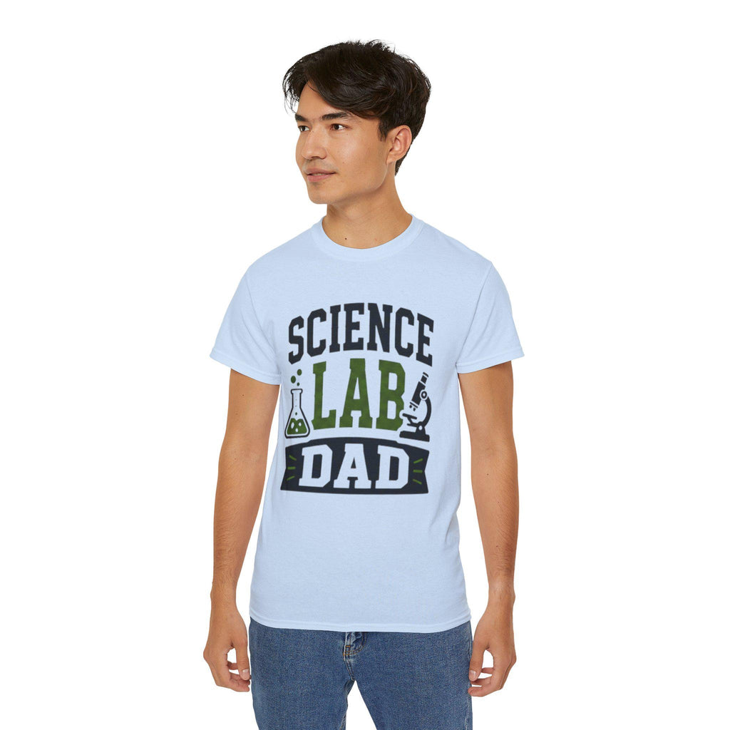 Science Lab Dad T-Shirt | Beaker Microscope Graphic Tee, Excellent Gift!
