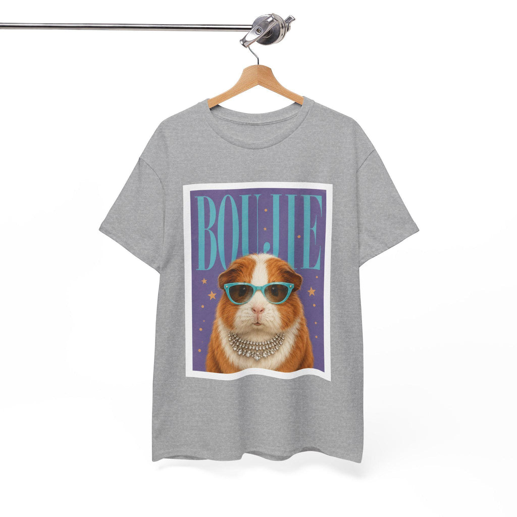 Boujie Guinea Pig Sunglasses Pearls Portrait T-Shirt, Retro Cavy Lover Tee, Excellent Gift!