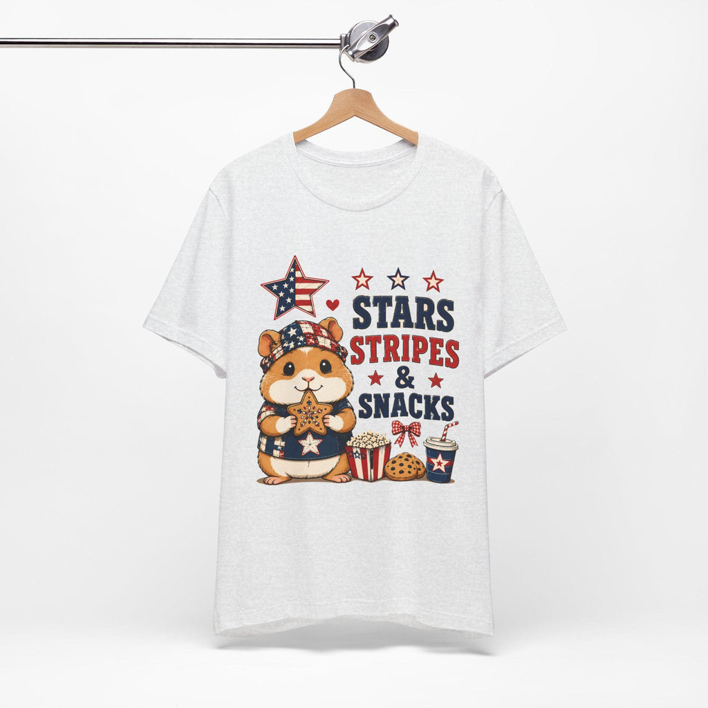 Hamster Fourth of July T-Shirt | Patriotic Stars Stripes Snacks Tee, Excellent Gift!