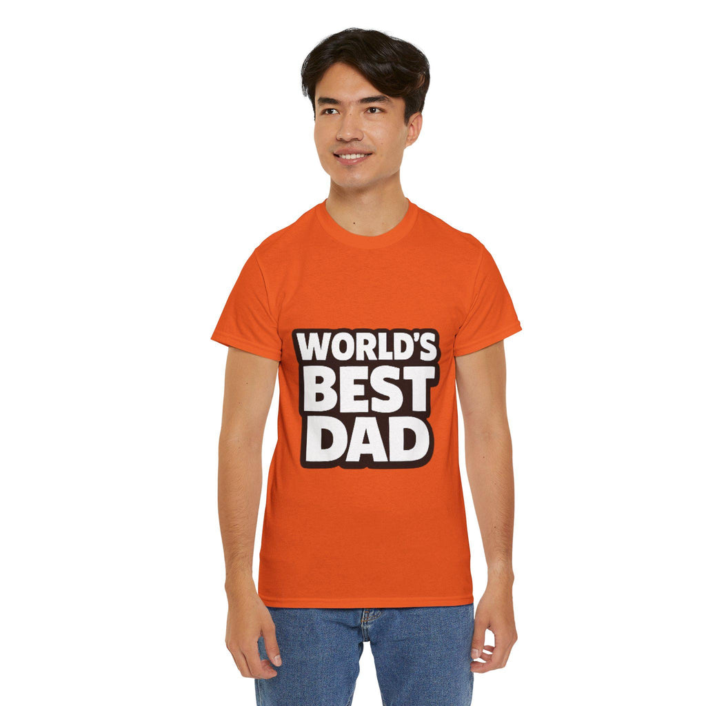 World Dad T-Shirt | Retro Bold Lettering Dad Tee, Excellent Gift!