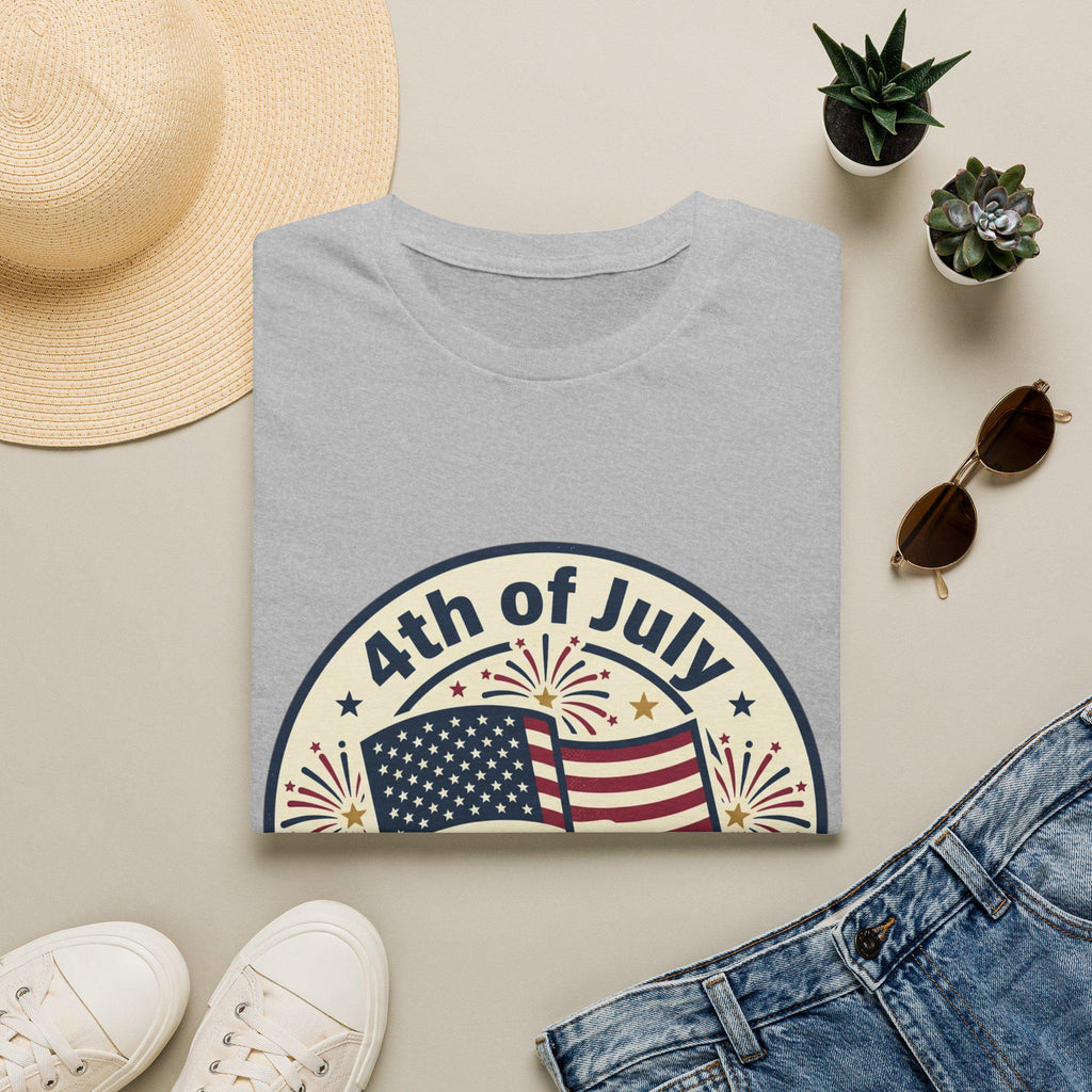 4th of July Flag Emblem T-Shirt | Celebrate Freedom, Fireworks