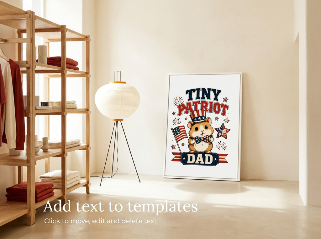 Patriotic Hamster Dad PNG Bundle | USA 250 Designs, 4th July Sublimation Dad Shirt, Excellent Gift!
