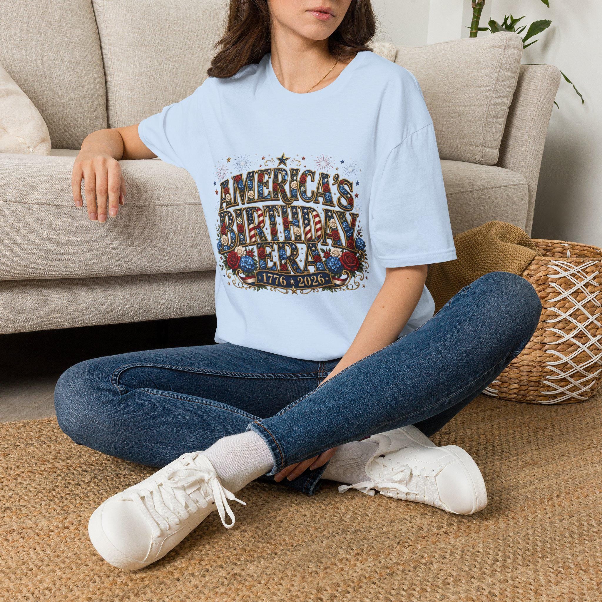 America's Birthday Graphic Tee | Vintage USA 250th Anniversary Patriotic Shirt, Excellent Gift!