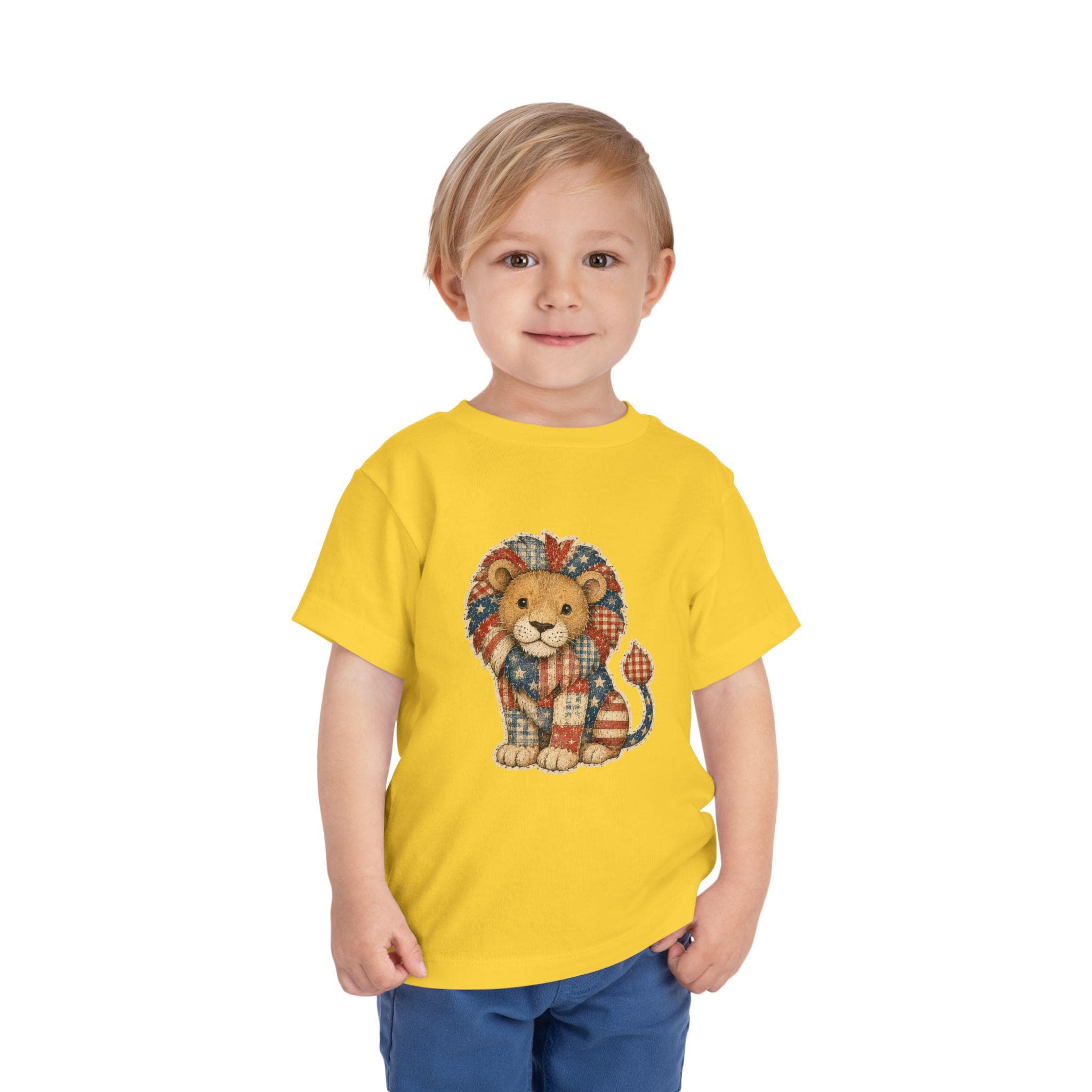Patchwork Lion Toddler Tee | Hand-Drawn Nursery Animal Shirt, Excellent Gift!