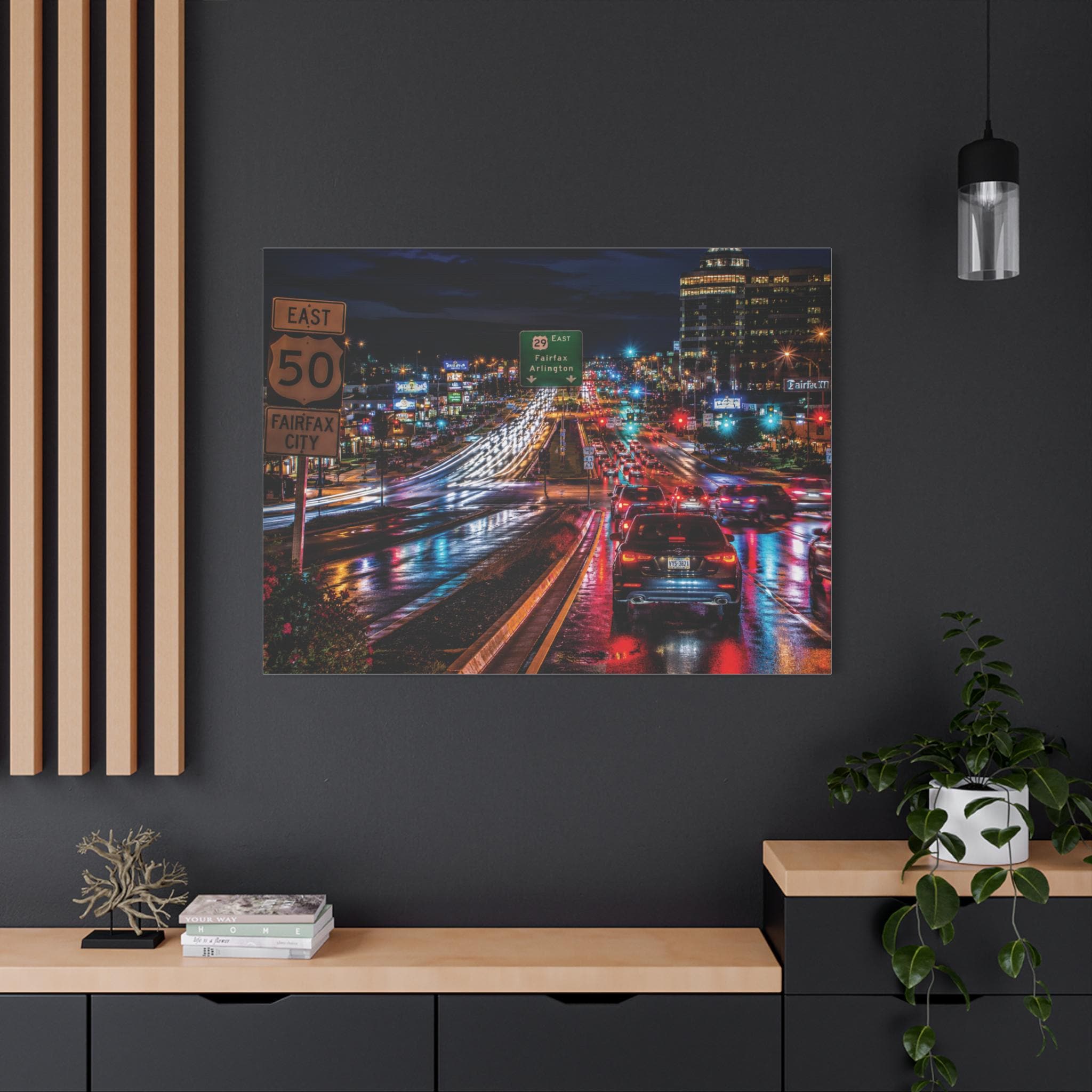 Route 50 Nightscape Print | Fairfax VA Photography (Digital Download), Excellent Gift!
