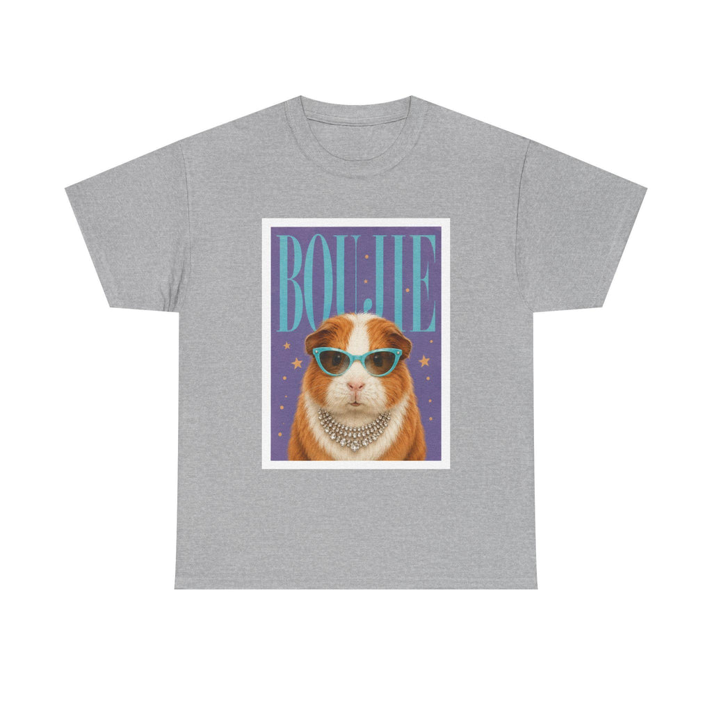 Boujie Guinea Pig Sunglasses Pearls Portrait T-Shirt, Retro Cavy Lover Tee, Excellent Gift!