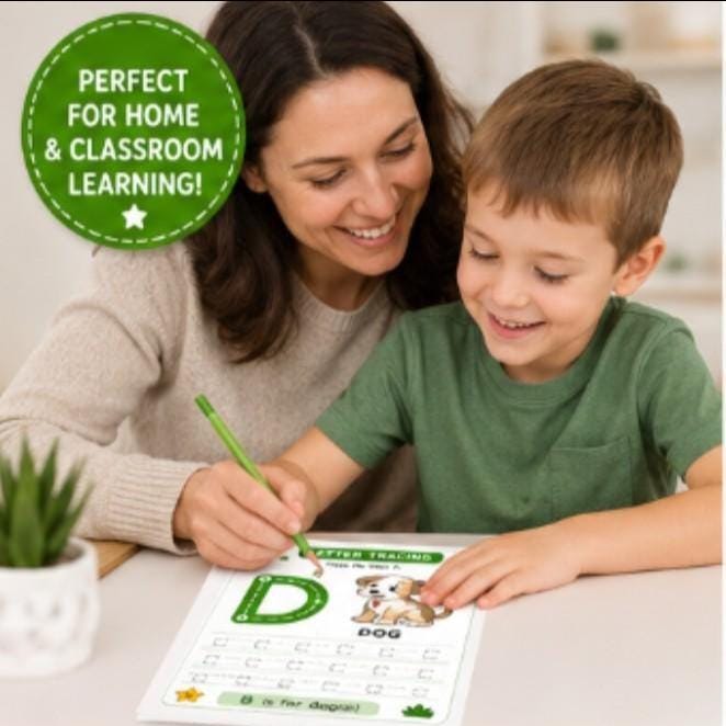 Preschool Letter Number Tracing Workbook Bundle, Uppercase, Lowercase, Numbers (198 Pages)