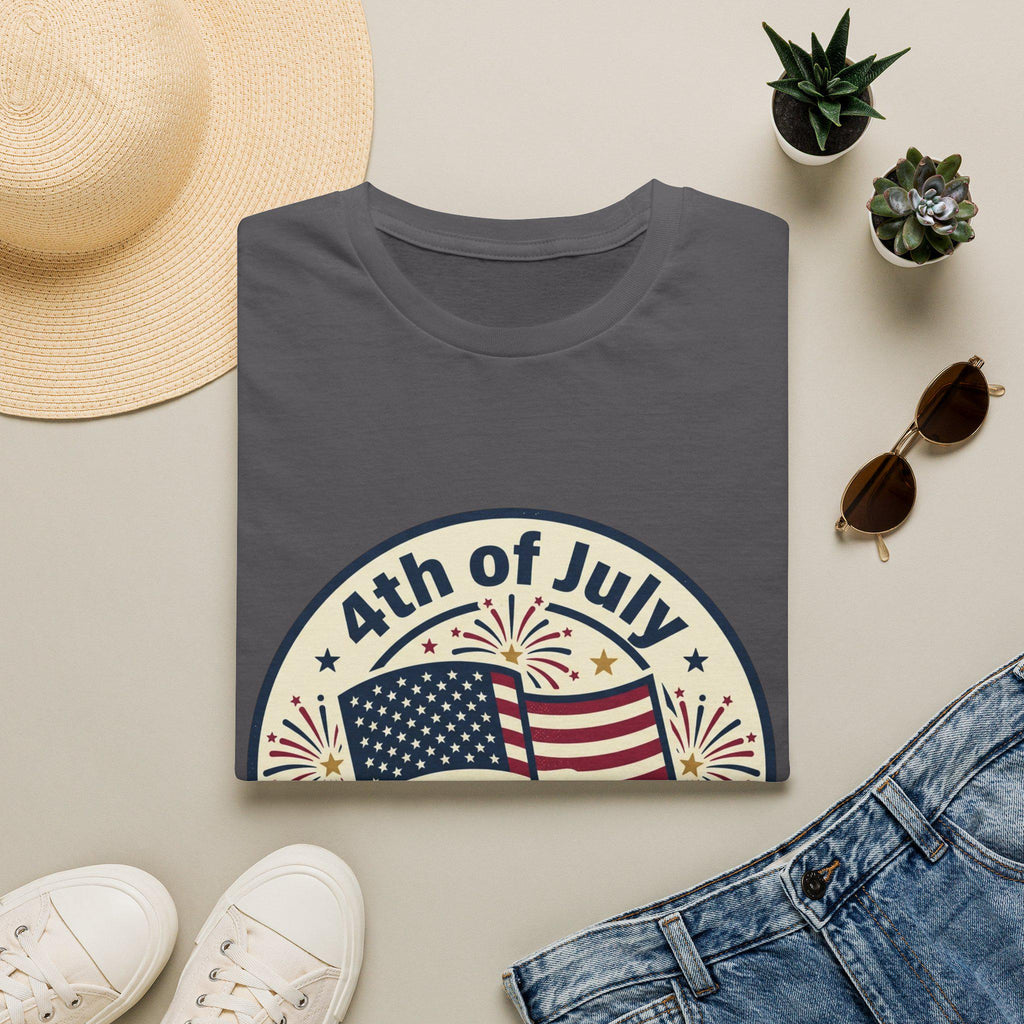 4th of July Flag Emblem T-Shirt | Celebrate Freedom, Fireworks