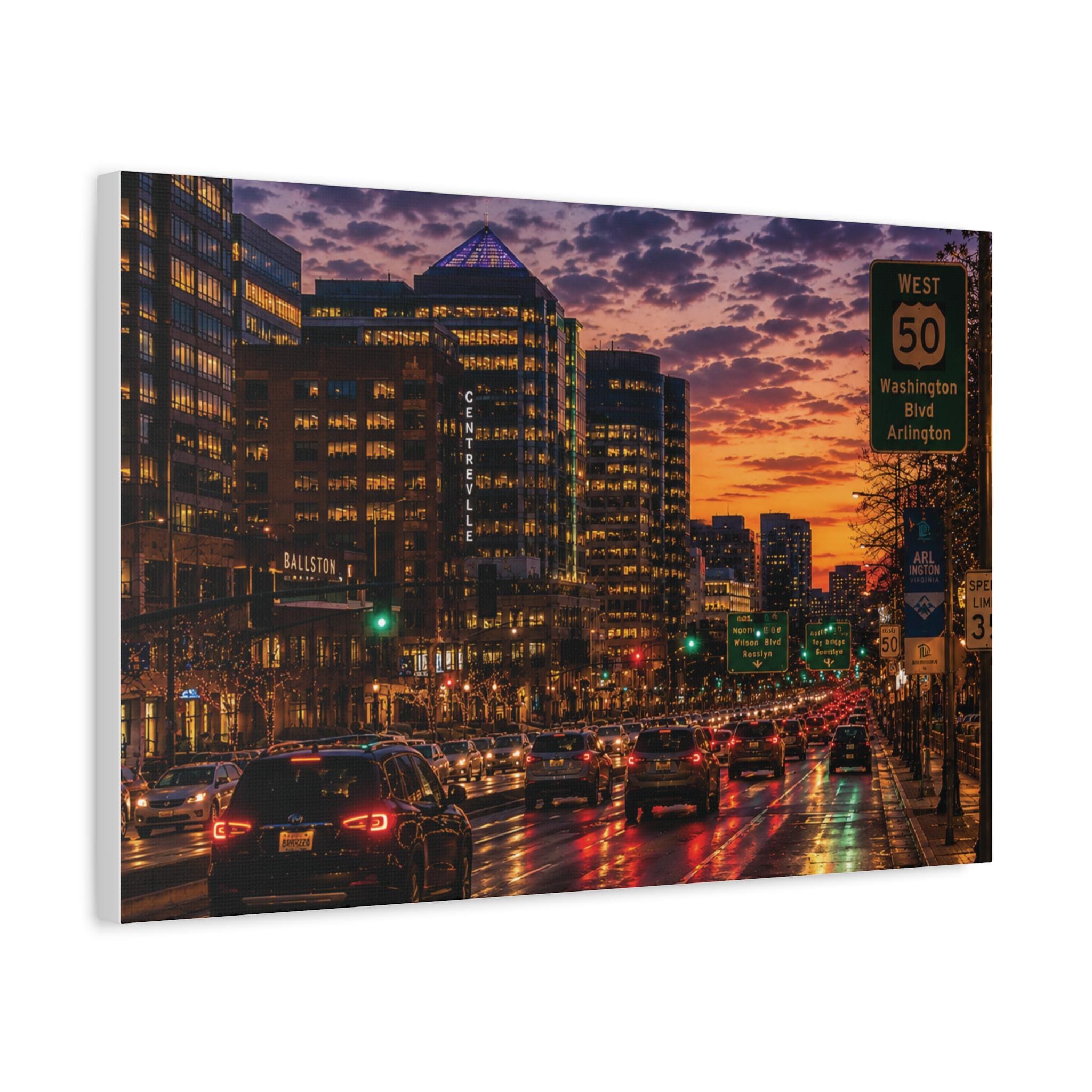Arlington VA Sunset Cityscape Print | Ballston Skyline (Digital Download) 250th Anniversary, Father's Day Gift, Excellent Gift!