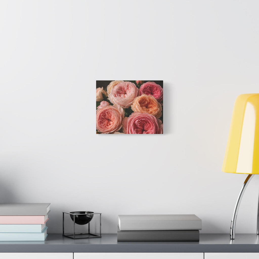 Pink Garden Roses Canvas, Excellent Gift!