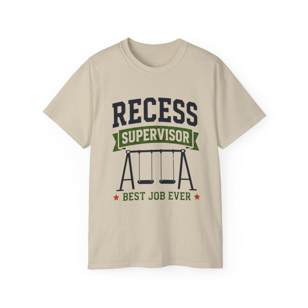 Recess Supervisor T-Shirt | Playground Swing Design, Dad Birthday Gift, Excellent Gift!
