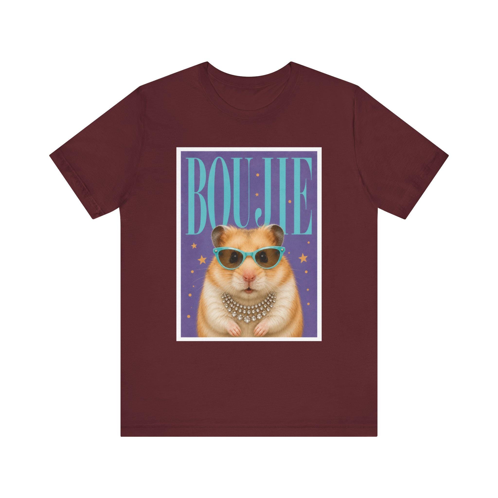 Boujie Hamster Portrait T-Shirt | Pampered Rodent Graphic Tee, Excellent Gift!
