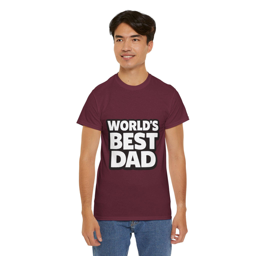 World Dad T-Shirt | Retro Bold Lettering Dad Tee, Excellent Gift!