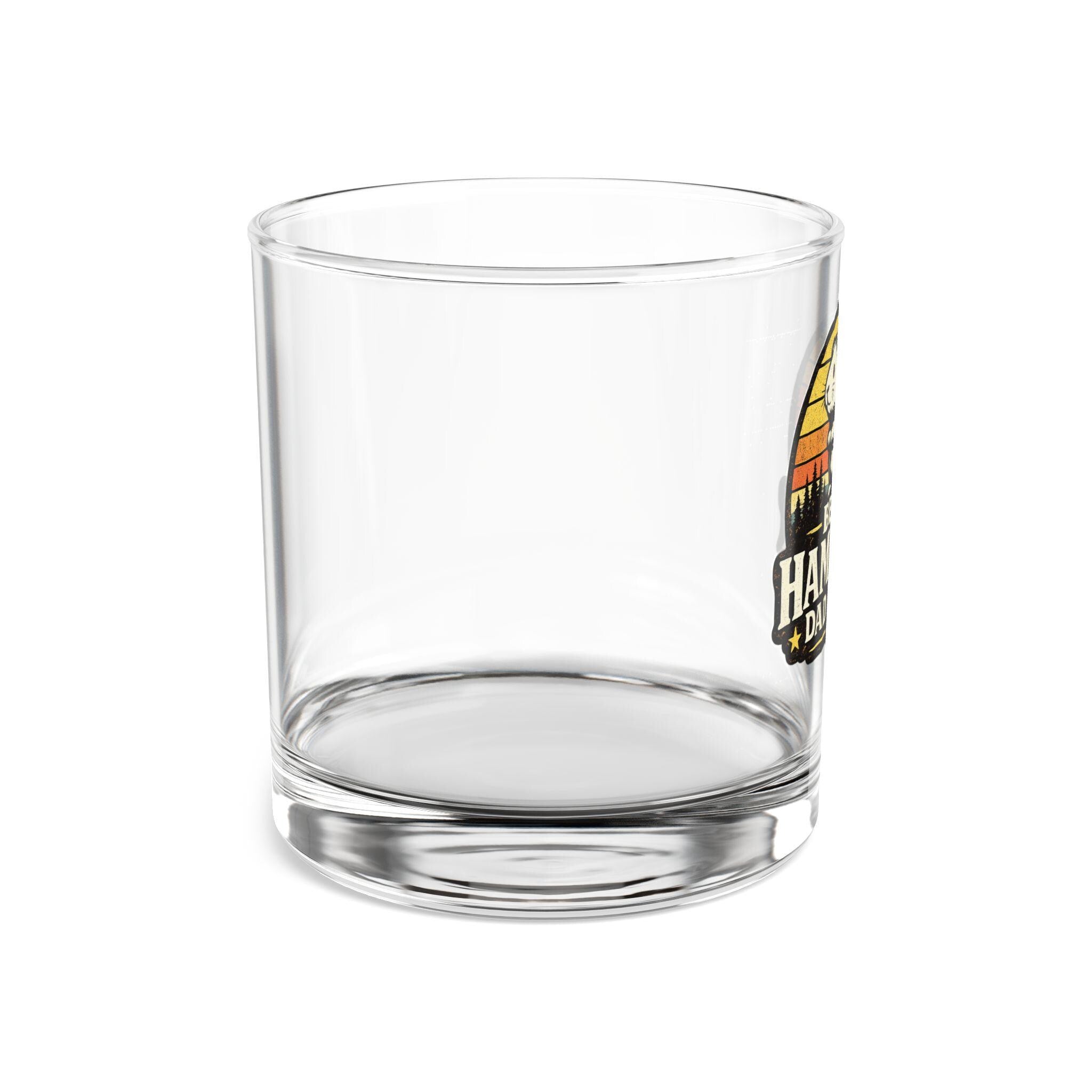 Hamster Dad Rocks Glass | Vintage Sunset Hamster Illustration 10oz, Excellent Gift!