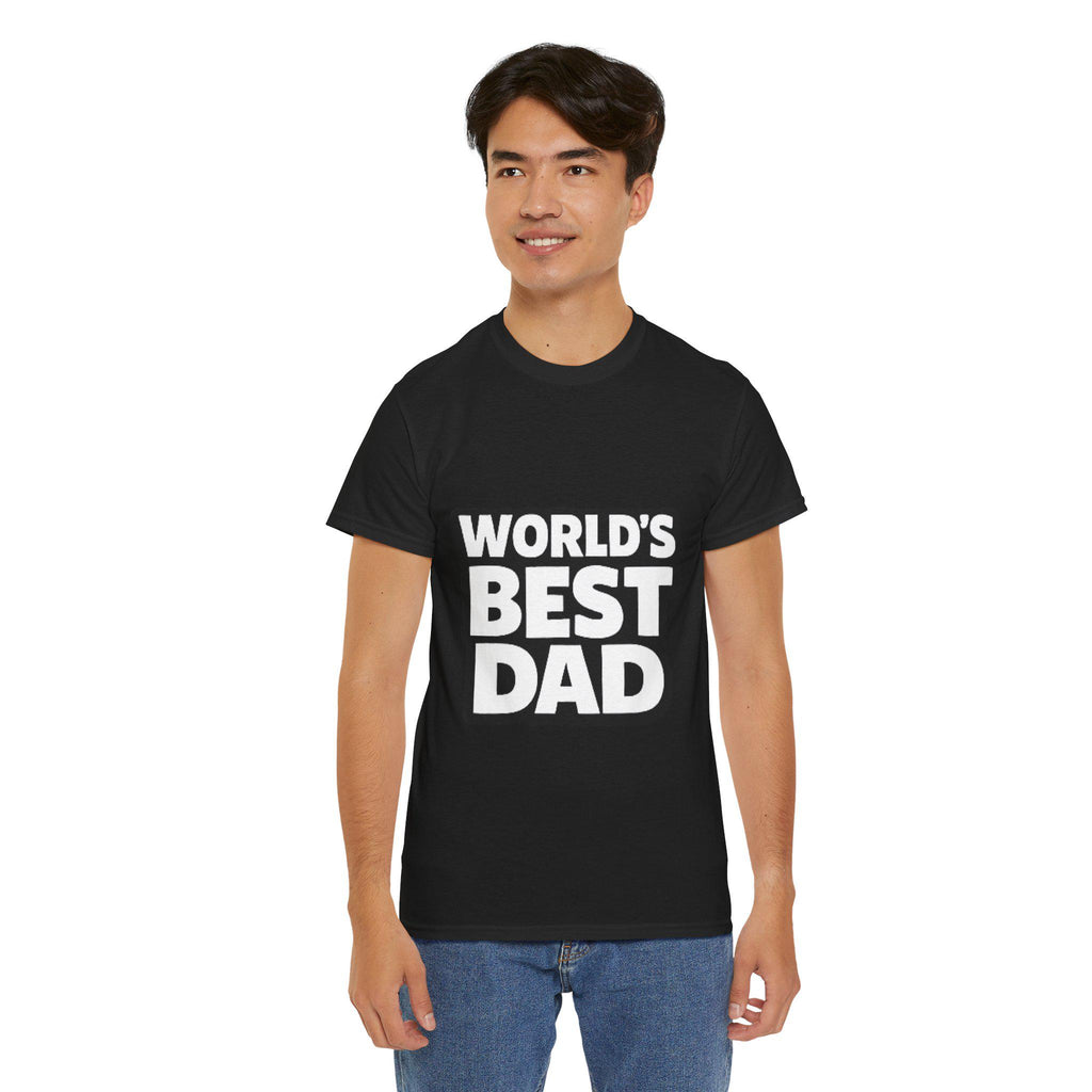 World Dad T-Shirt | Retro Bold Lettering Dad Tee, Excellent Gift!