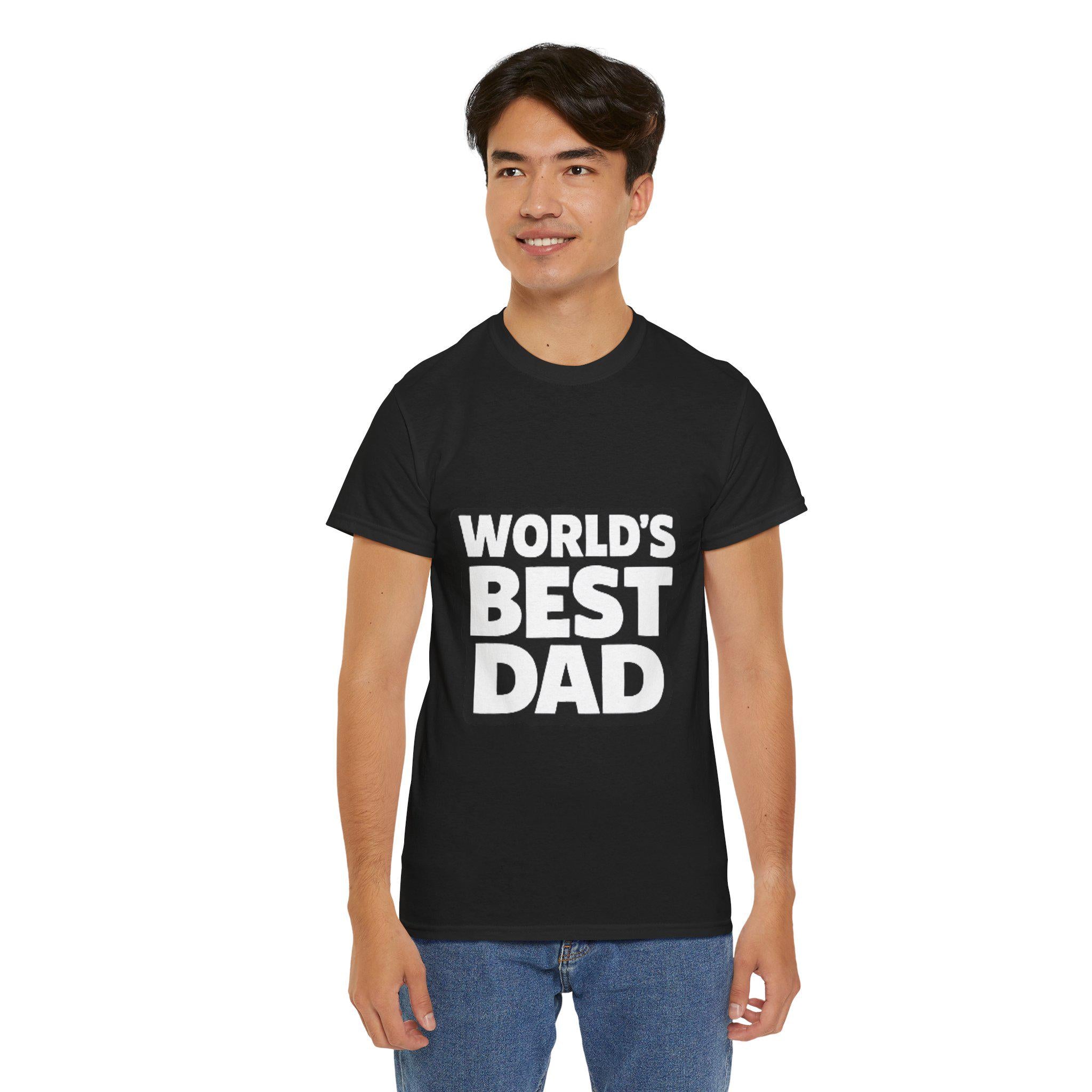 World Dad T-Shirt | Retro Bold Lettering Dad Tee, Excellent Gift!