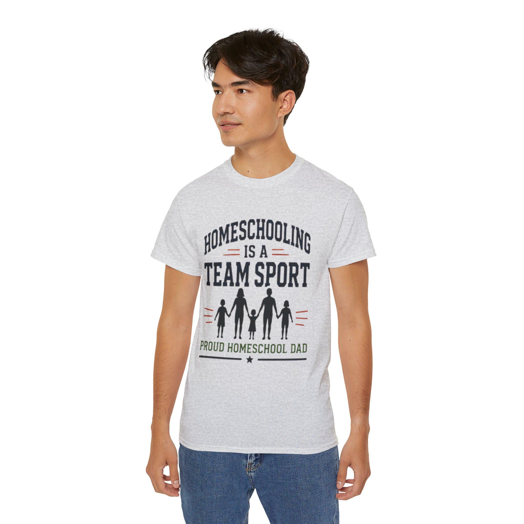 Homeschooling Is a Team Sport T-Shirt | Proud Homeschool Dad Tee | Father's Day, Dad Birthday Gift, Excellent Gift!