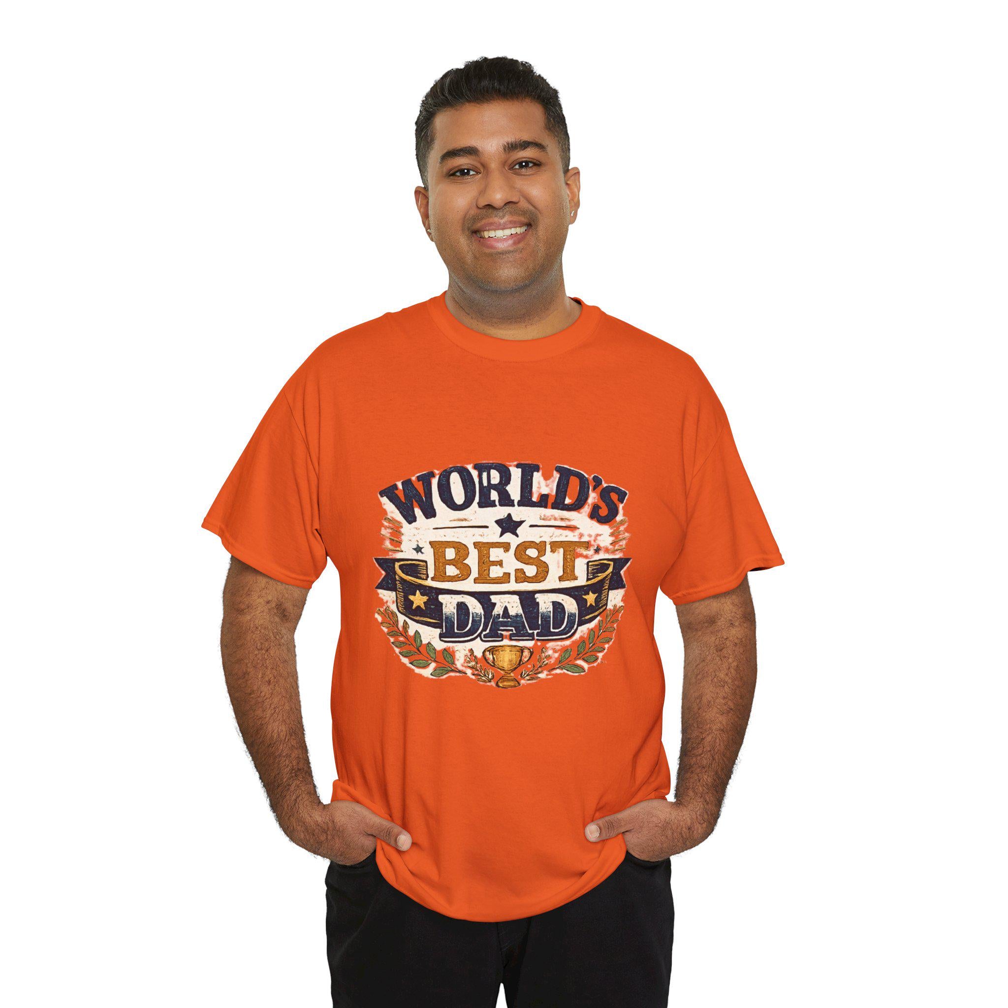 World's Dad Trophy Laurel T-Shirt | Father's Day Gift Tee, Excellent Gift!