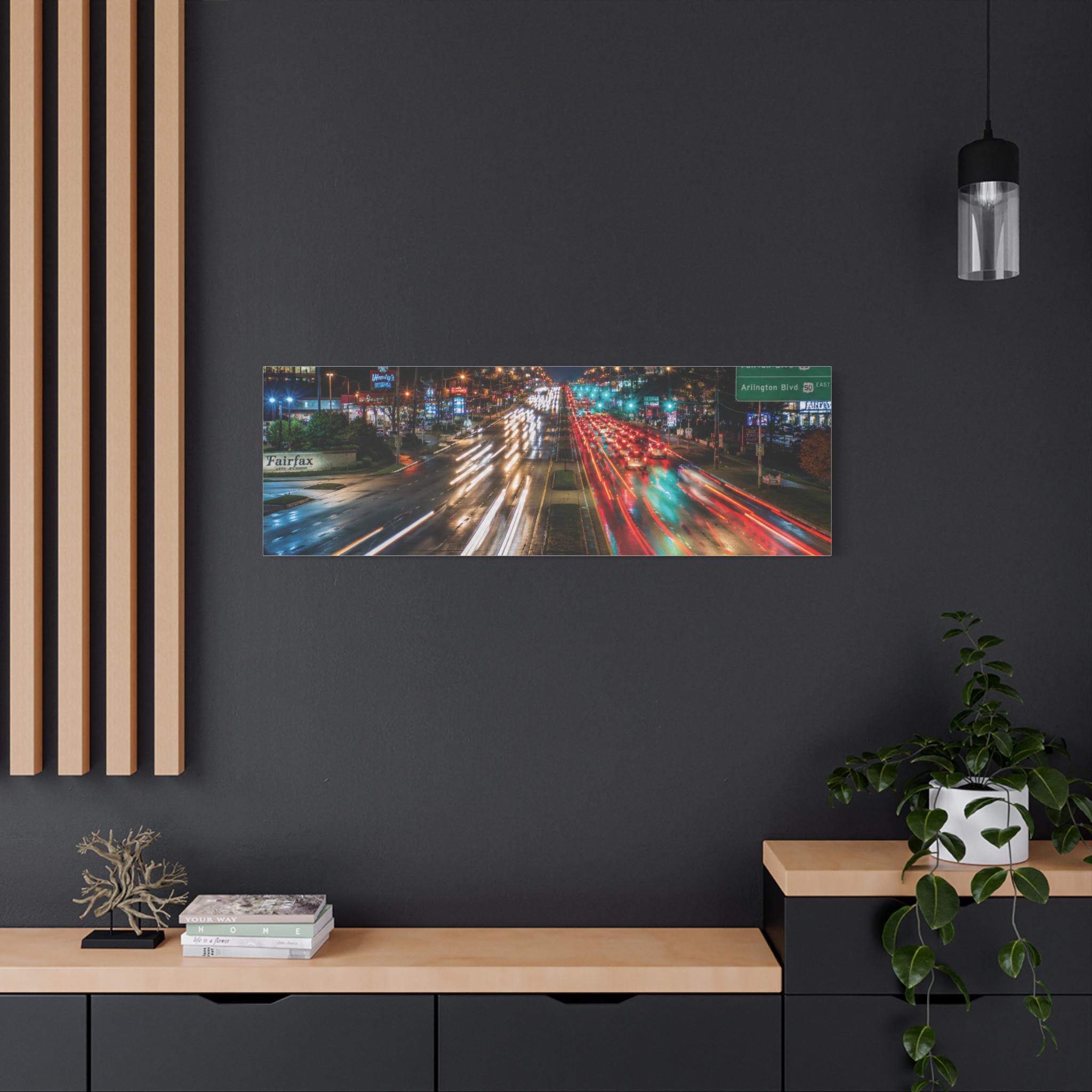 Fairfax Blvd Night Cityscape Print | Northern Virginia Wall Art (Digital Download), Excellent Gift!