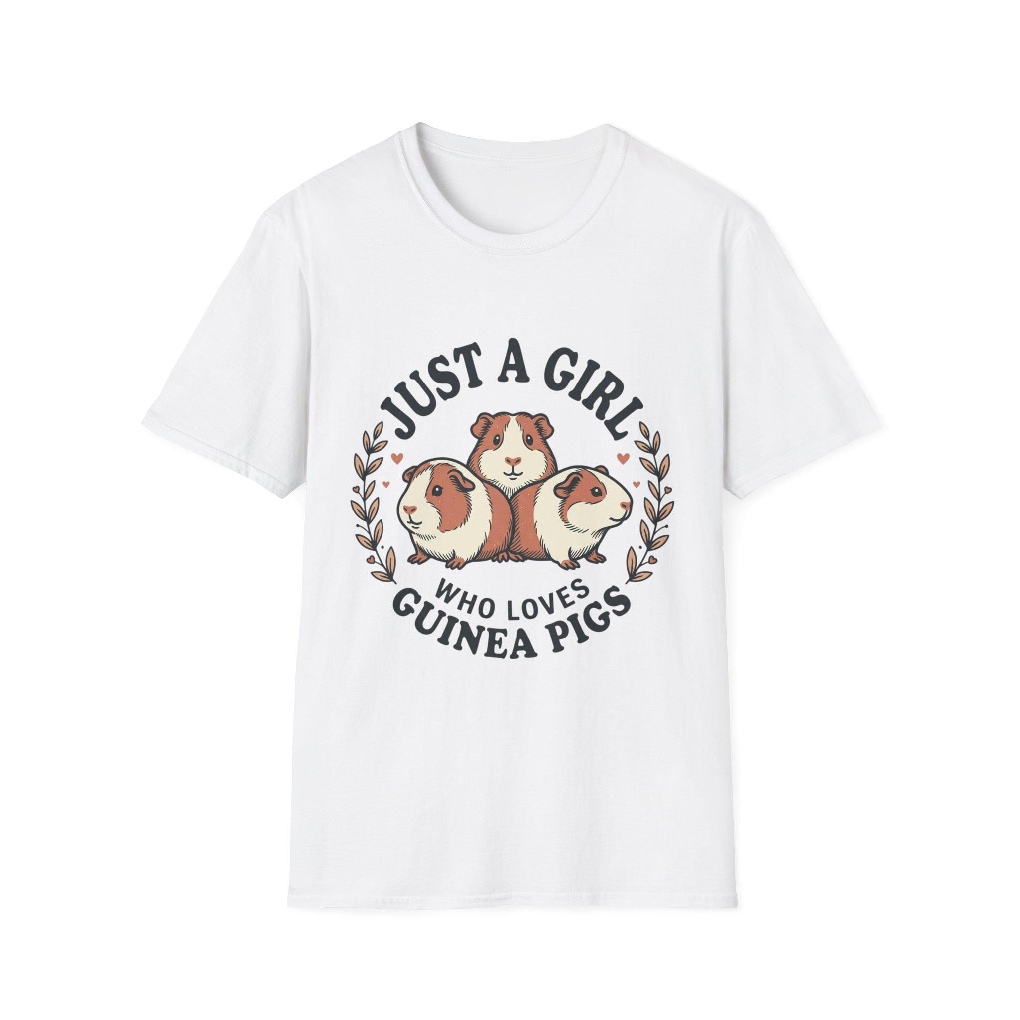 Just a Girl Who Loves Guinea Pigs T-Shirt | Guinea Pig Illustration