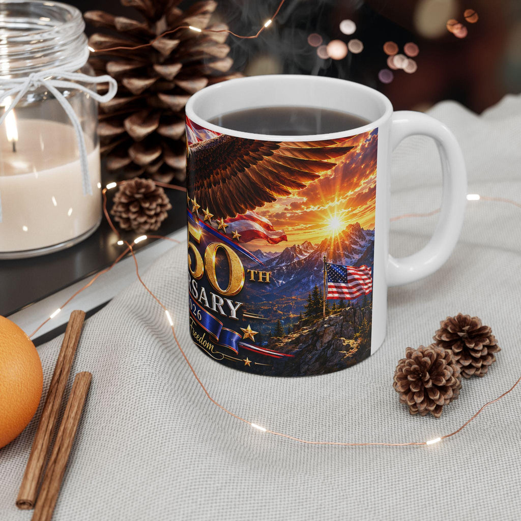 250th Anniversary Eagle Mug | 1776-2026 Patriotic Ceramic Coffee Cup, Excellent Gift!