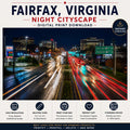 Fairfax Blvd Night Cityscape Print | Northern Virginia Wall Art (Digital Download), Excellent Gift!