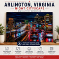 Route 50 Nightscape Print | Fairfax VA Photography (Digital Download), Excellent Gift!