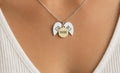 Engraved Heart Locket Necklace, Secret Message Pendant, 18K Gold PVD Stainless Steel, Excellent Gift!