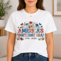 America's Birthday Era T-Shirt | Patriotic Floral Tee 1776-2026, Excellent Gift!