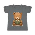 Toddler T-Shirt: Reading Teddy Bear Graphic Tee – Soft Cotton Apparel, Excellent Gift!