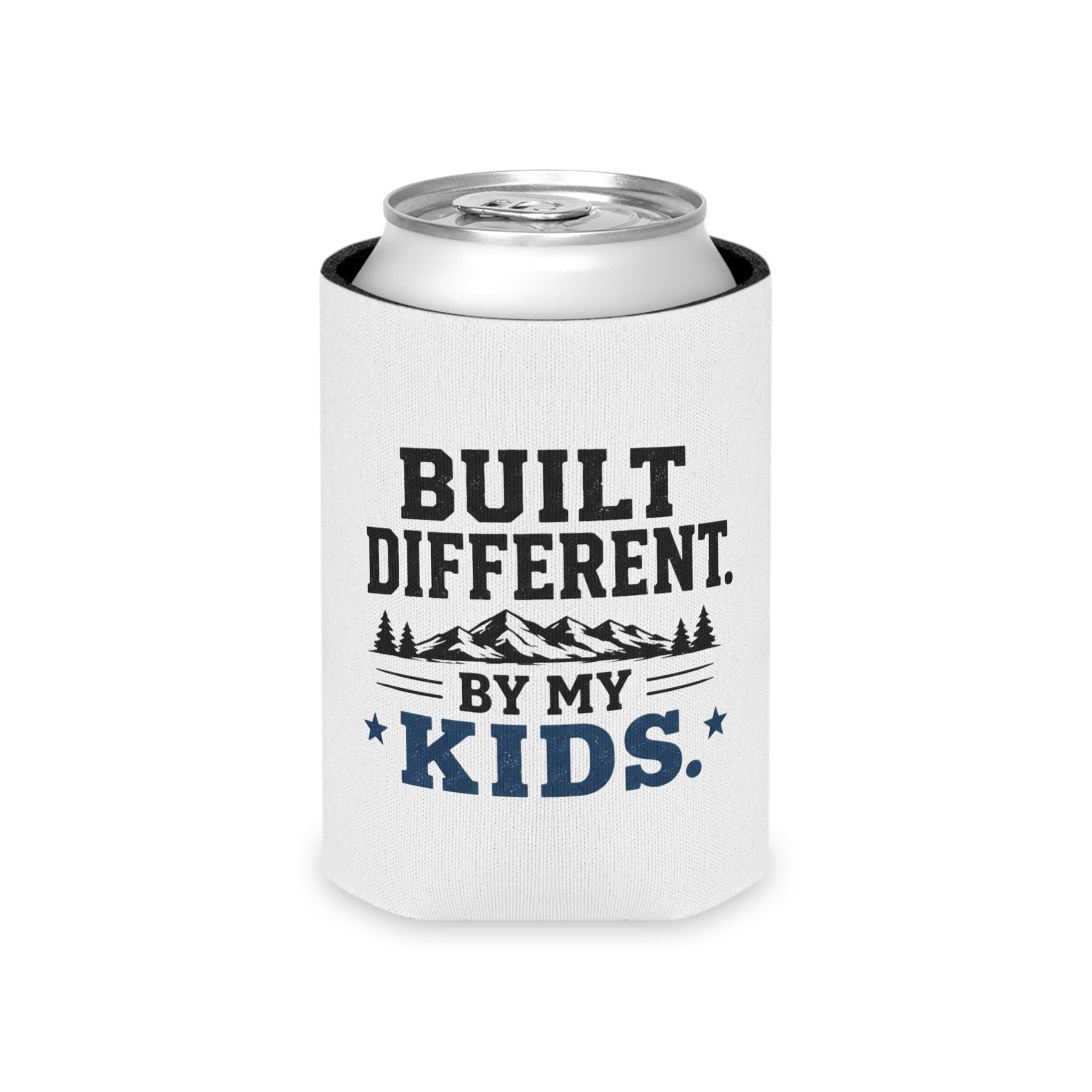 Built Different Can Cooler | Mountain Dad Humor Koozie, Excellent Gift!