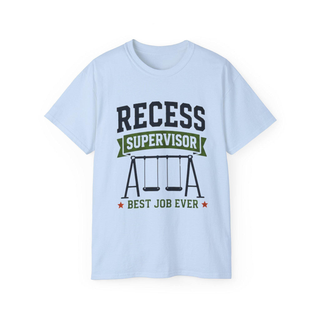 Recess Supervisor T-Shirt | Playground Swing Design, Dad Birthday Gift, Excellent Gift!