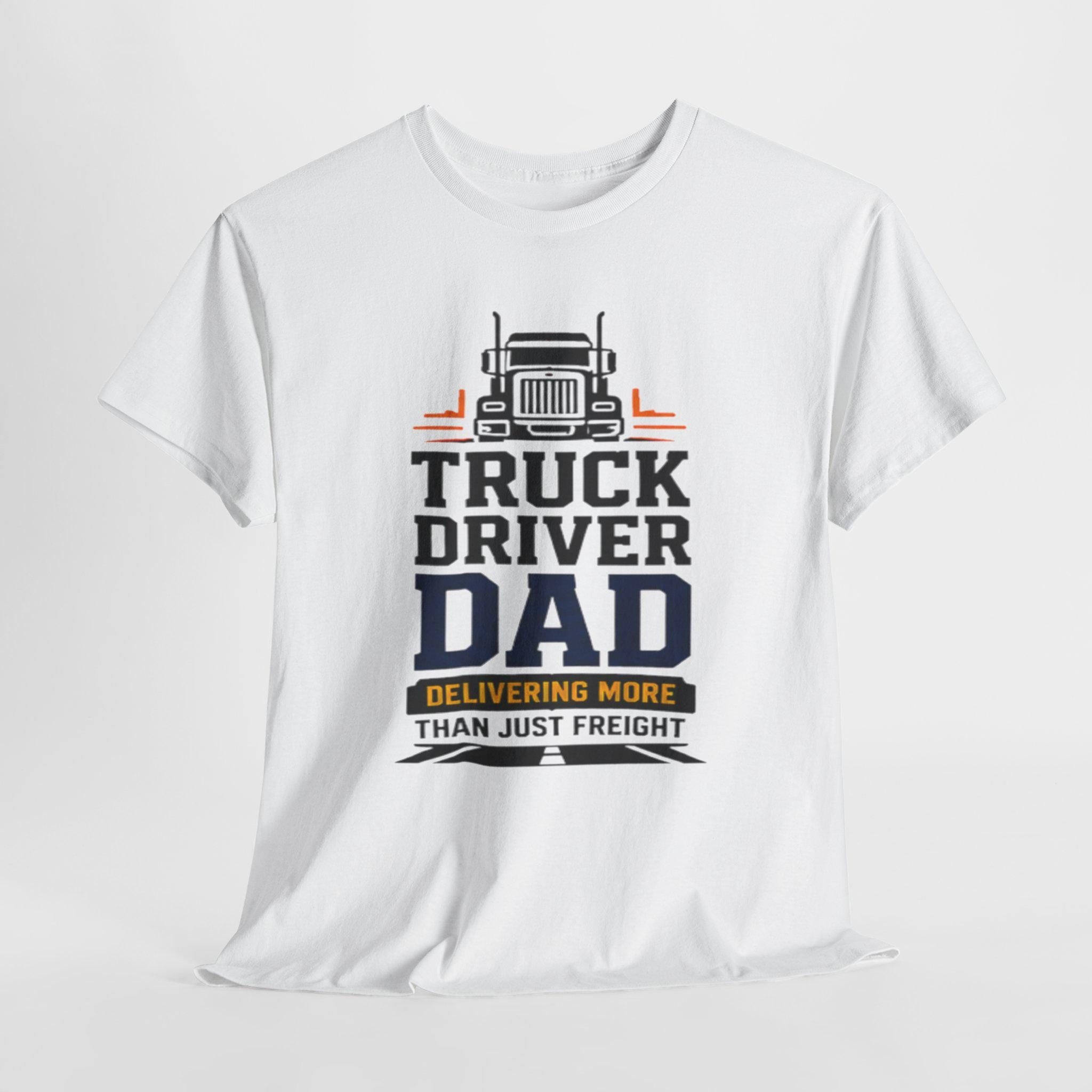 Truck Driver Dad T-Shirt | Heavyweight Cotton, Long-Haul Life Graphic, Excellent Gift!