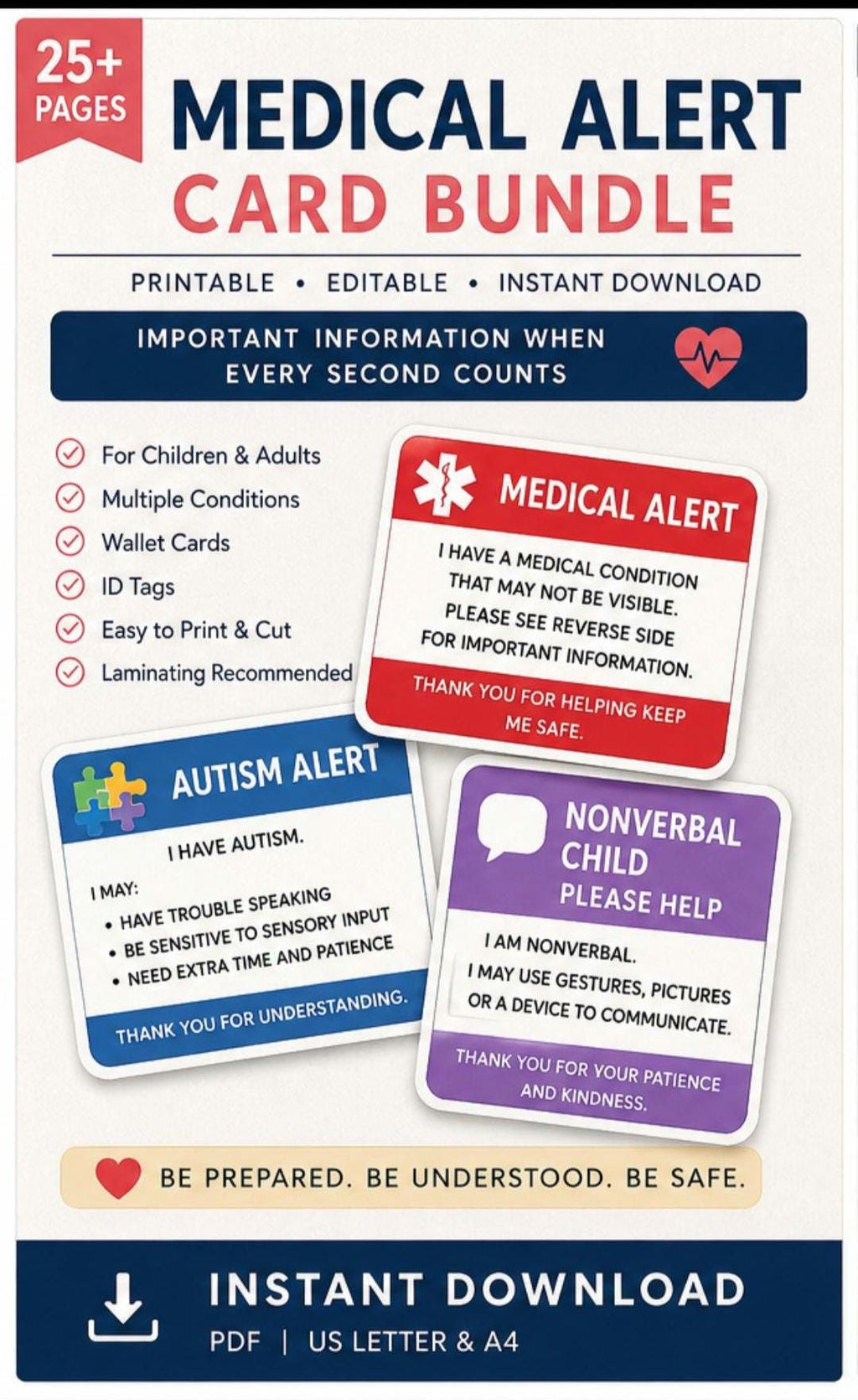 Special Needs ADHD Care Binder Printable | 26 Page Autism Medical Planner | Caregiver Forms | Disability Profile | Emergency Planning PDF