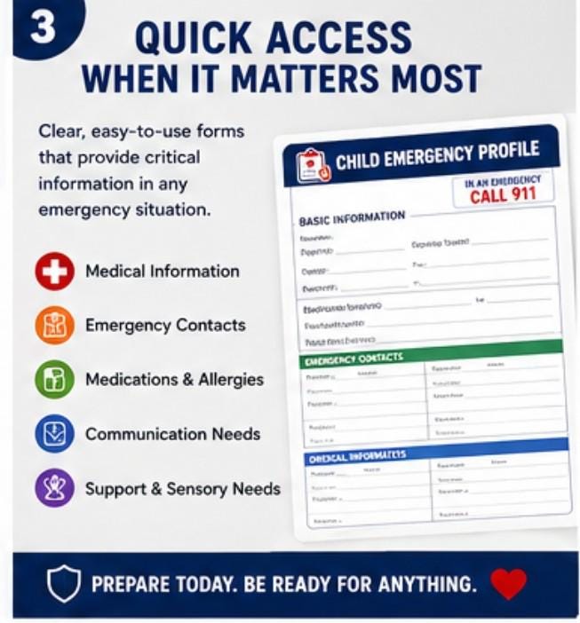 Special Needs ADHD Care Binder Printable | 26 Page Autism Medical Planner | Caregiver Forms | Disability Profile | Emergency Planning PDF