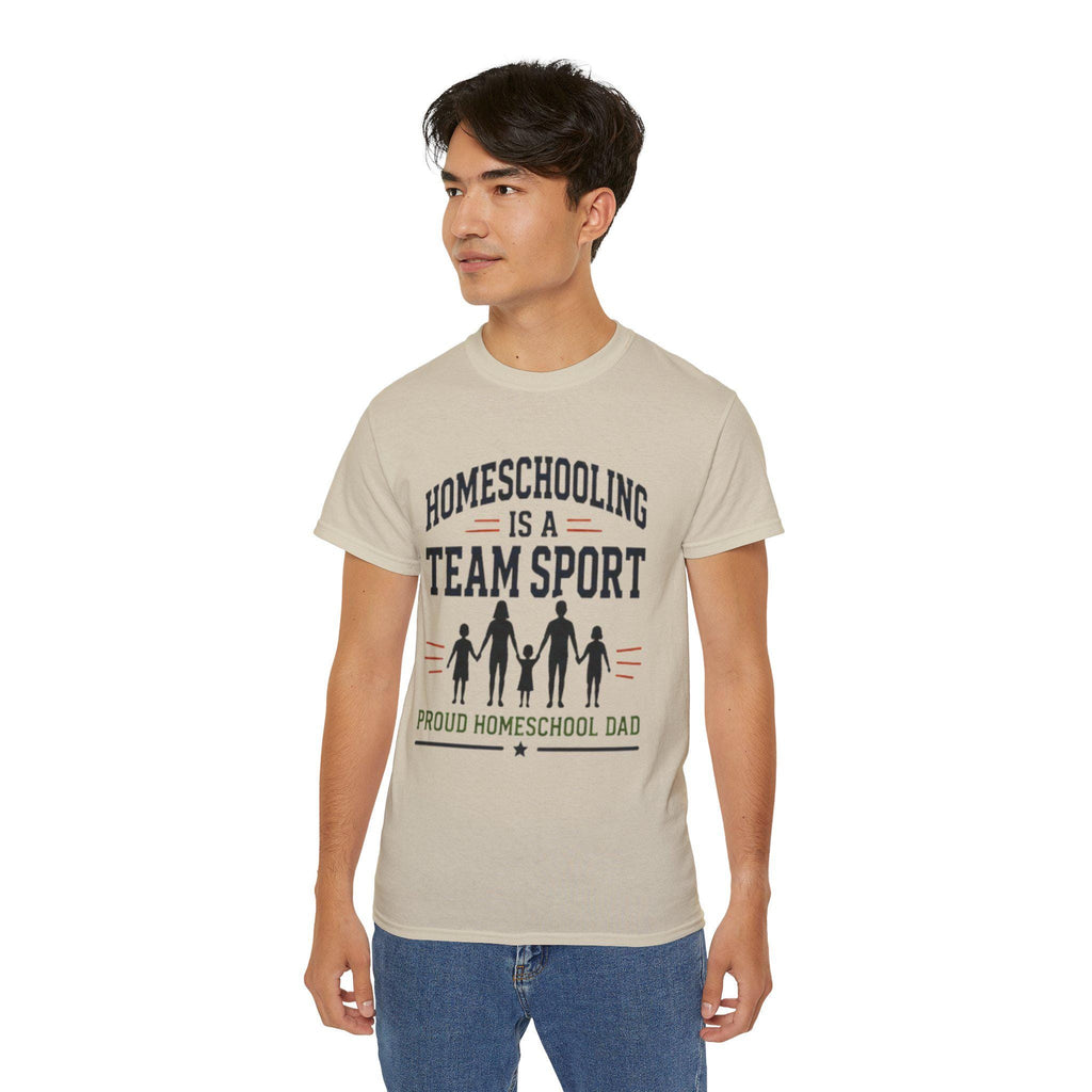 Homeschooling Is a Team Sport T-Shirt | Proud Homeschool Dad Tee | Father's Day, Dad Birthday Gift, Excellent Gift!