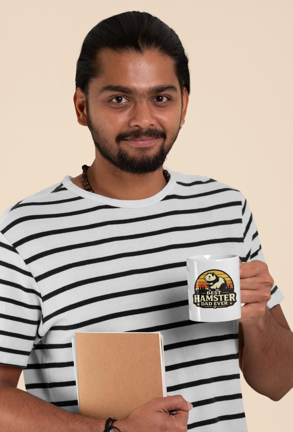 Retro Sunset Hamster Dad Mug | 11oz Ceramic Pet Parent Gift, Excellent Gift!