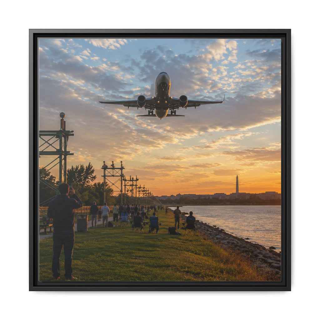 Gravelly Point Plane Landing Photography | Arlington Potomac Sunset (Digital Print), Excellent Gift!